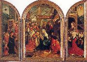 Oostsanen, Jacob Cornelisz van Tryptych with the Adoration of the Magi, Donors, and Saints Spain oil painting artist